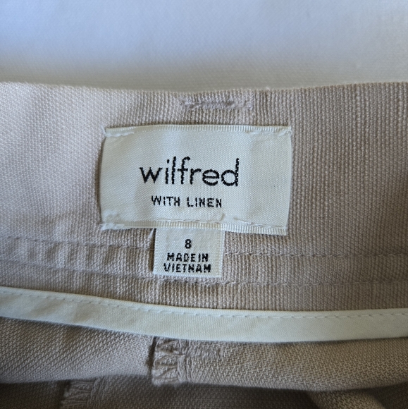 Aritzia Babaton US8 wide-legged trouser pants, tan with a pink undertone - Picture 5 of 12